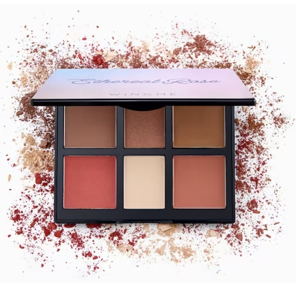 CLEARANCE! WingMe Cosmetics Ethereal Rose Eye & Face Palette, Light/Medium, NIB
